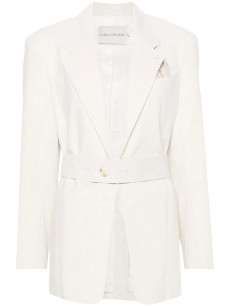  Camilla And Marc Floris Belted Blazer - Neutrals 