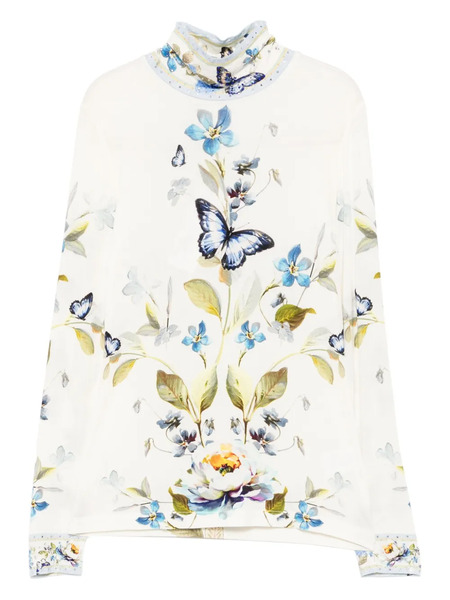  Camilla Botanical Ballads Top - Neutrals 