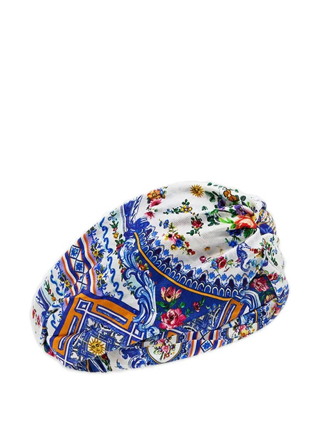  Camilla Crystal-embellished Printed Headband - White 