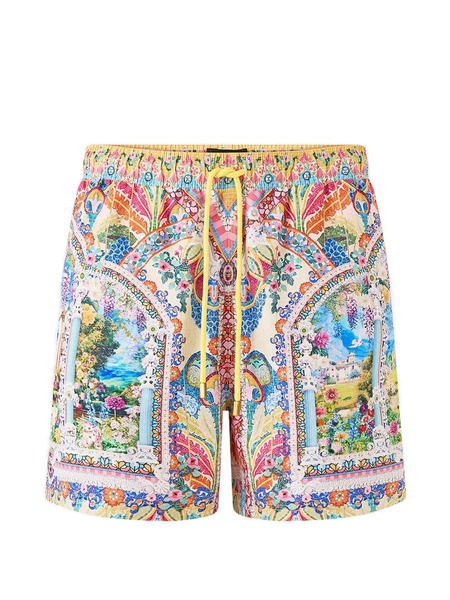  Camilla Elastic Waist Patterned Boardshorts - Neutrals 