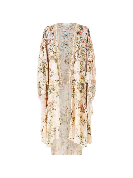  Camilla Floral-print Coat - Neutrals 