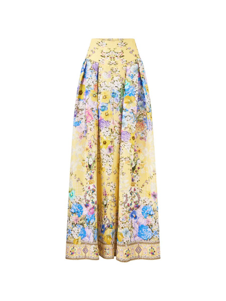  Camilla Floral Print Skirt - Yellow 
