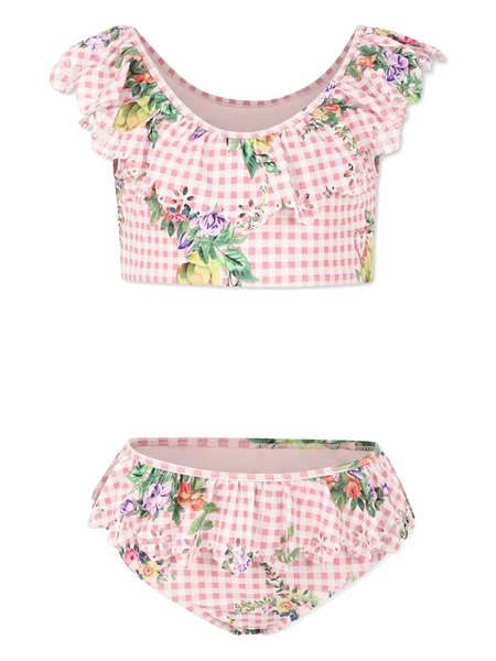 Camilla Kids Check-pattern Bikini - Pink 