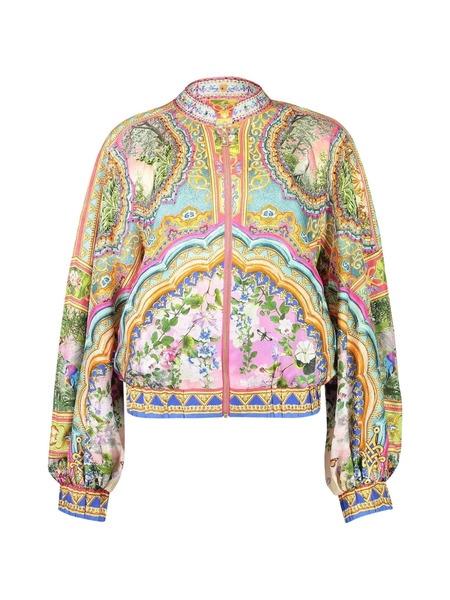  Camilla Pattern Bomber Jacket - Yellow 