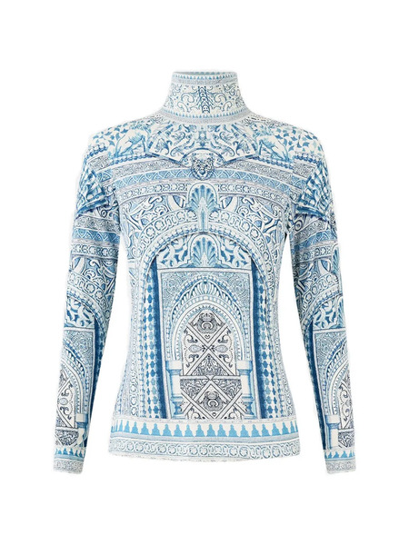  Camilla Patterned Turtleneck T-shirt - Blue 