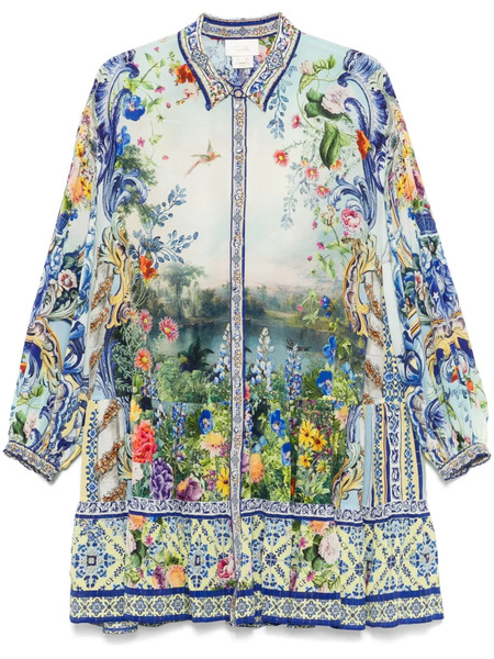  Camilla Printed Mini Dress - Blue 