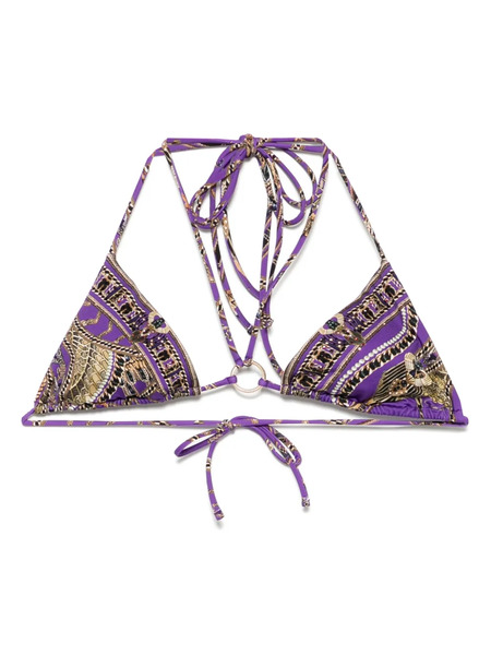  Camilla Ring Tri Triangle Bikini Top - Purple 