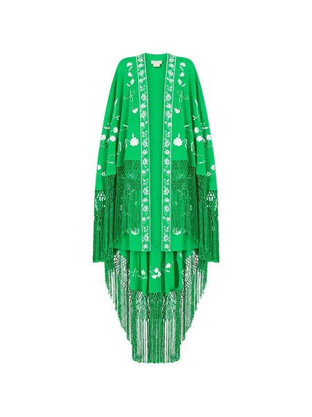  Camilla Sacromonte Señorita Draped High-low Jacket - Green 