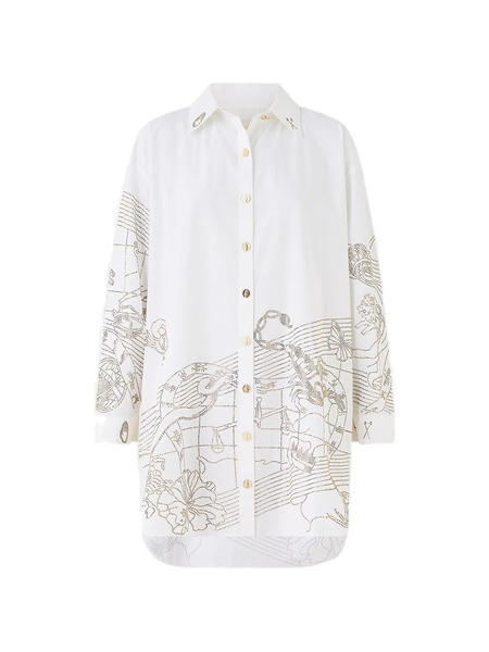 Camilla Side Buttons Tunic - White 