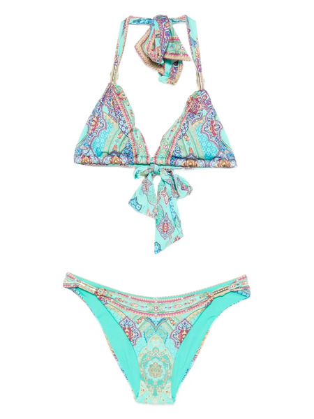  Camilla The Concubines Corridor Triangle Bikini - Green 