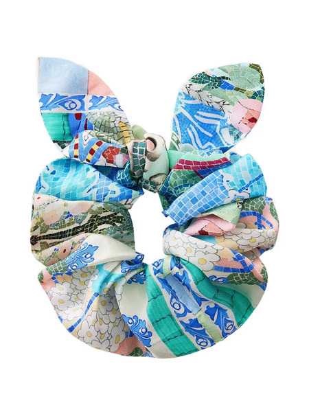  Camilla Tie Print Scrunchie - Blue 
