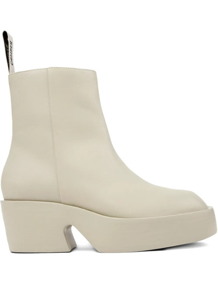 Camper Billie Leather Platform Boots - Neutrals 