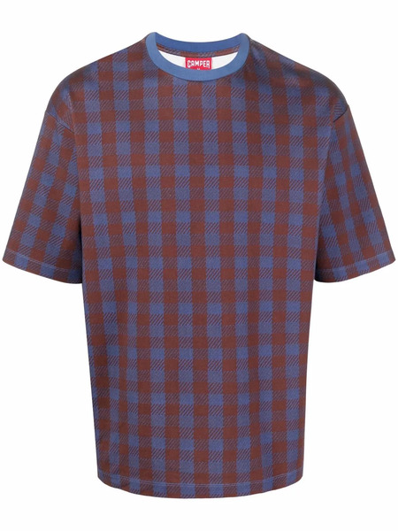  Camper Check-print T-shirt - Blue 