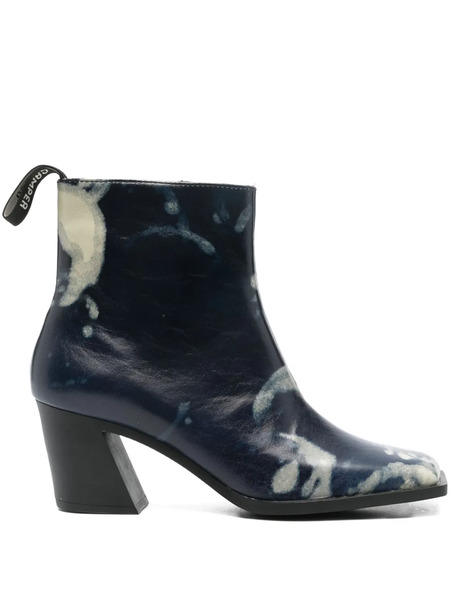 Camper Karole Square-toe Heeled Boots - Black 