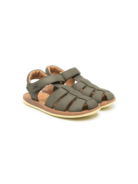  Camper Kids Bicho Touch-strap Leather Sandals - Green 