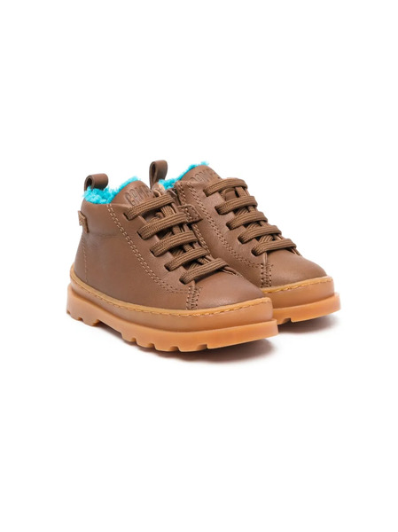  Camper Kids Brutus Leather Boots - Brown 