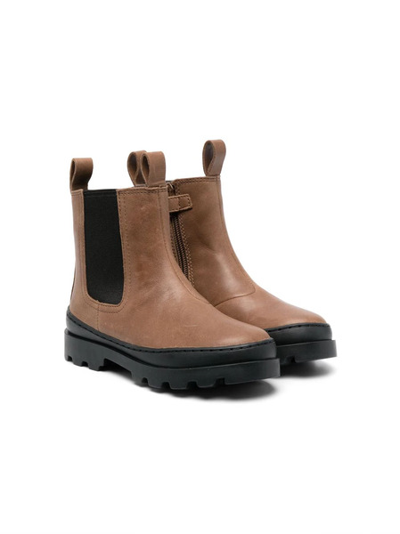  Camper Kids Brutus Leather Boots - Brown 