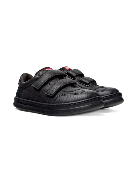  Camper Kids Double Strap Leather Sneakers - Black 