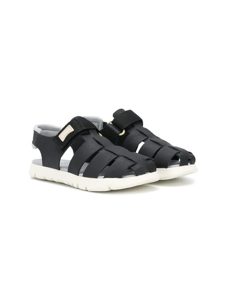  Camper Kids Oruga Flat Sandals - Black 
