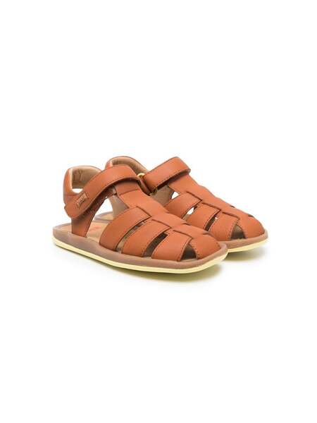  Camper Kids Side Touch-strap Fastening Sandals - Brown 
