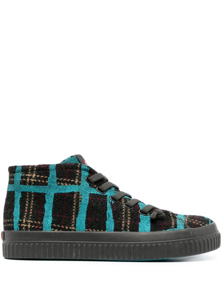  Camper Peu Checked High-top Sneakers - Black 