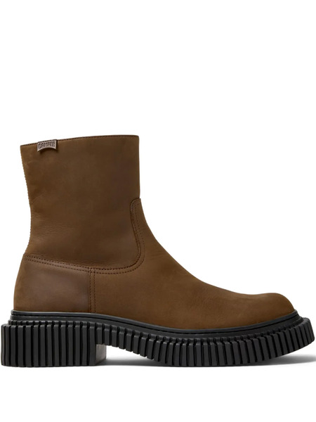  Camper Pix Berlin Zip-detail Platform Boots - Brown 