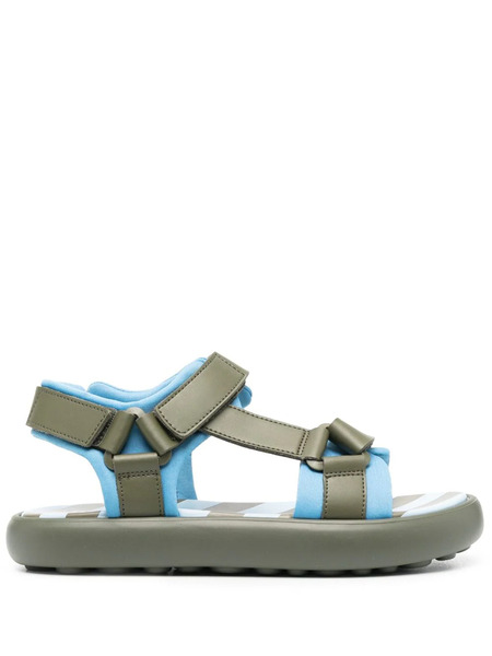 Camper Two-tone Touch-strap Sandals - Green 