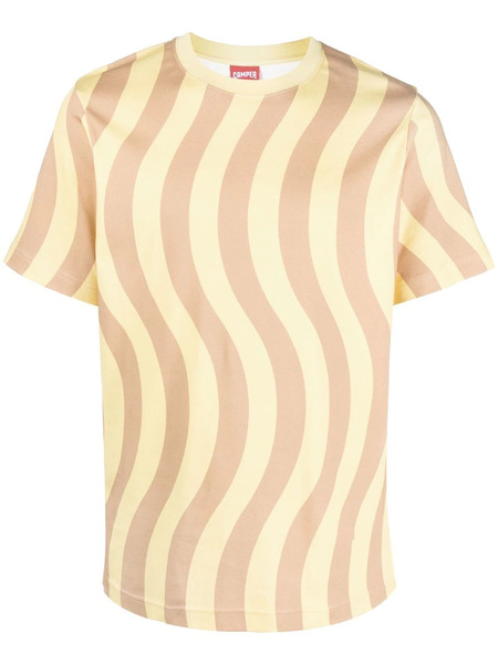  Camper Wave-print Short-sleeve T-shirt - Yellow 