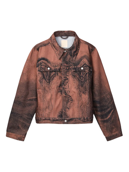  Camperlab Acid-wash Effect Denim Jacket - Brown 