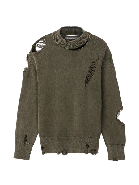  Camperlab Crew-neck Cut-out Sweater - Green 