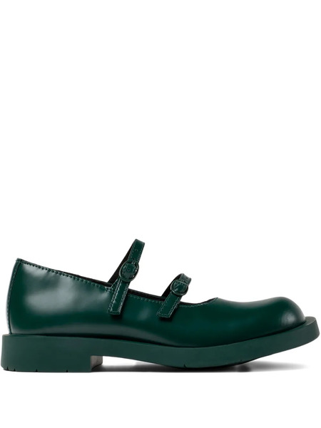  Camperlab 1978 Double-buckle Leather Flat Pumps - Green 