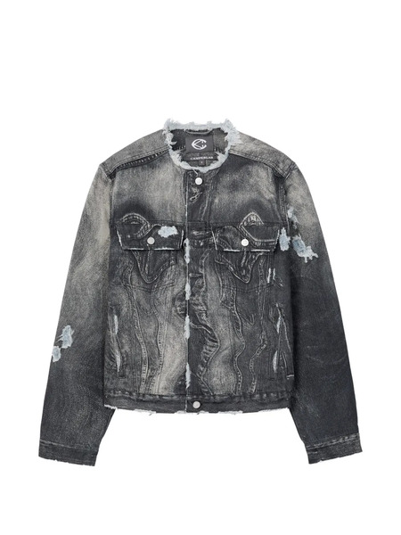  Camperlab Frayed Denim Jacket - Black 