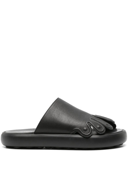  Camperlab Pelotas Flota Toes-shaped Leather Slides - Black 