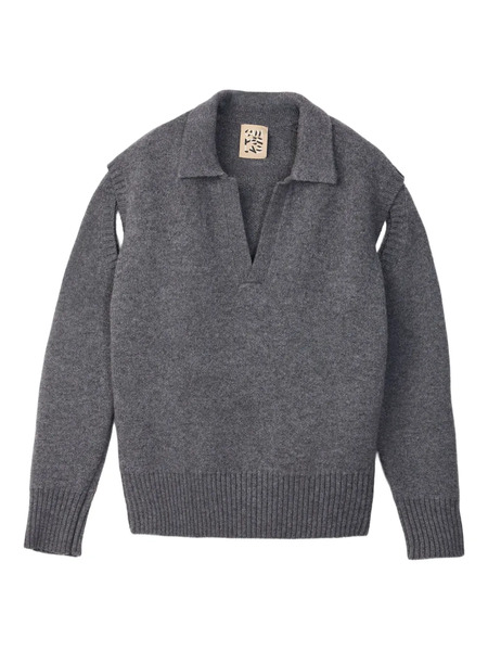  Camperlab Polo-neck Split-sleeves Sweater - Grey 
