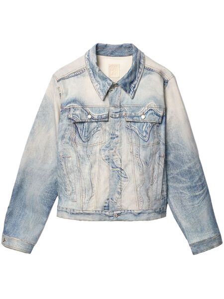  Camperlab Swirl-print Denim Jacket - Blue 