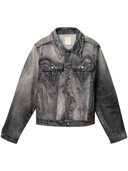  Camperlab Swirl-print Denim Jacket - Grey 