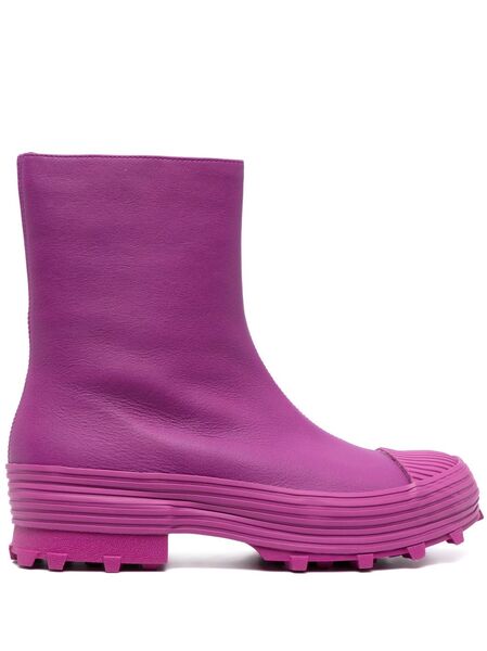  Camperlab Traktori Leather Ankle Boots - Purple 
