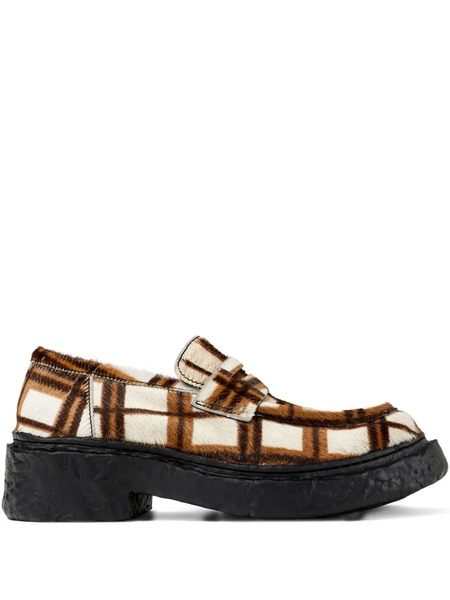  Camperlab Vamonos Checked-pattern Loafers - White 