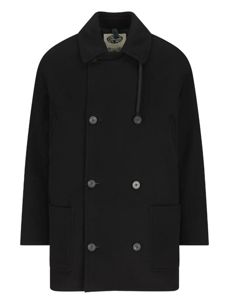  Camplin Absolute Drawstring Double-breasted Coat - Black 
