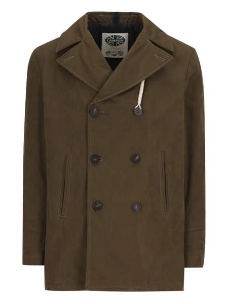  Camplin Double-breasted Short Coat - Brown 