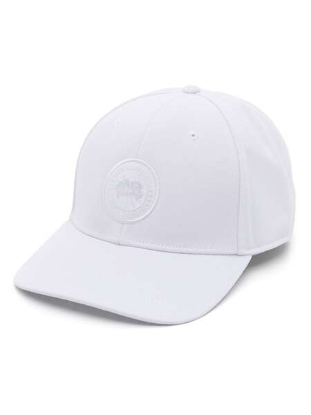  Canada Goose Logo-patch Curved-peak Cap - White 