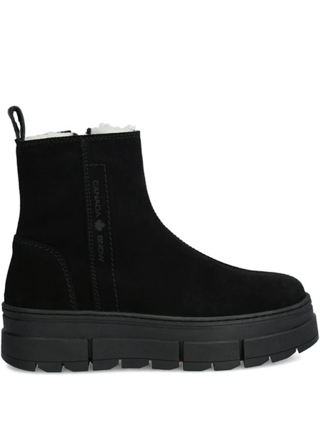  Canada Snow Mount Fiona Platform Suede Boots - Black 