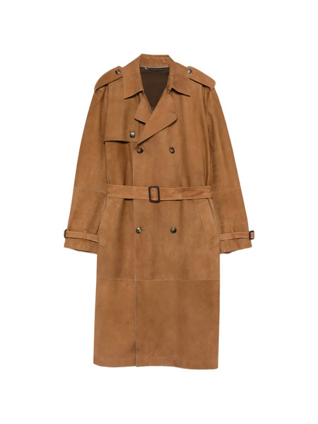  Canali Belted Double-breasted Jacket - Brown 