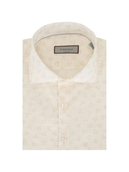  Canali Botanical Print Floral Shirt - Neutrals 