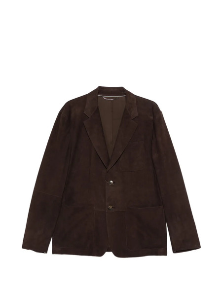  Canali Button Suede Blazer - Brown 