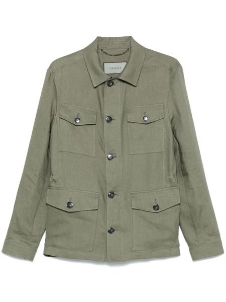  Canali Button-up Jacket - Green 