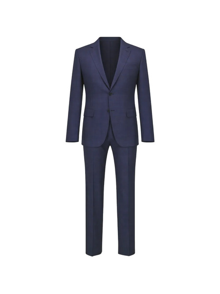  Canali Check Flap Pockets Suit - Blue 