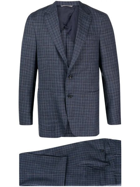  Canali Check-pattern Single-breasted Suit - Blue 