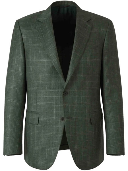  Canali Checked Blazer - Green 
