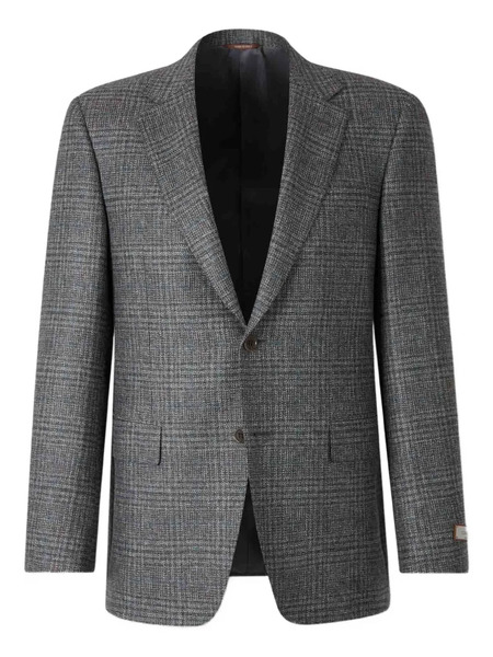  Canali Checked Single-breasted Blazer - Grey 